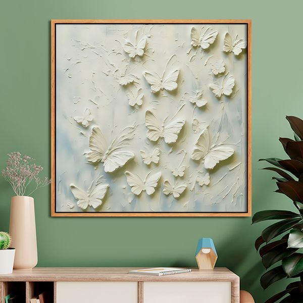 Картина Зграя білих метеликів 35x35 см (ASH435_M) (ASH435) фото