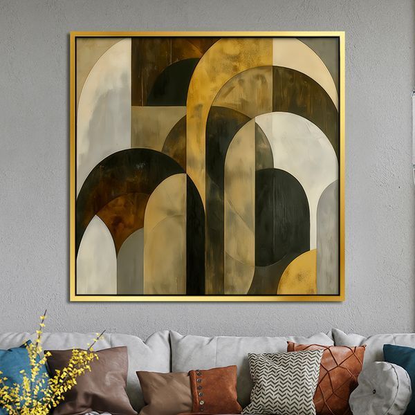 Картина Абстрактные темные фигуры 35x35 см (ASH101_M) (ASH101) фото