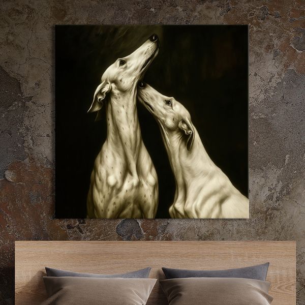 Картина Пара влюбленных собак 35x35 см (ASH137_M) (ASH137) фото