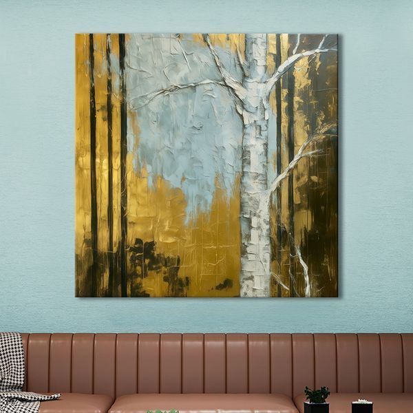 Картина Абстракція біле дерево 35x35 см (ASH257_M) (ASH257) фото